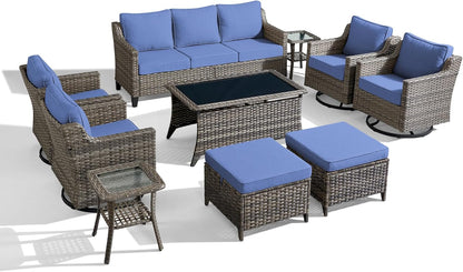 🌞 Elegant 7-Piece Outdoor Patio Sofa Set – Luxury Comfort for Your Backyard 🌿🛋️