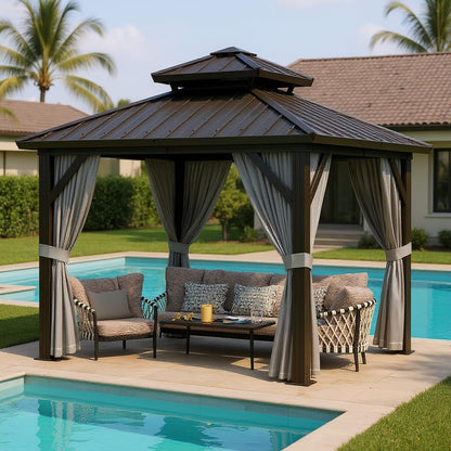 Elegant Outdoor Gazebo 🏖️🪑 – Shade, Style & Privacy for Patio & Garden!