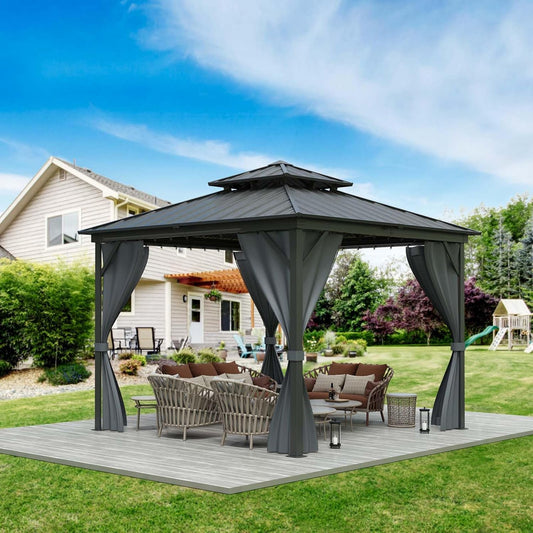 Relax in Style 🌿🍹 – Heavy-Duty Galvanized Metal & Aluminum Outdoor Pavilion