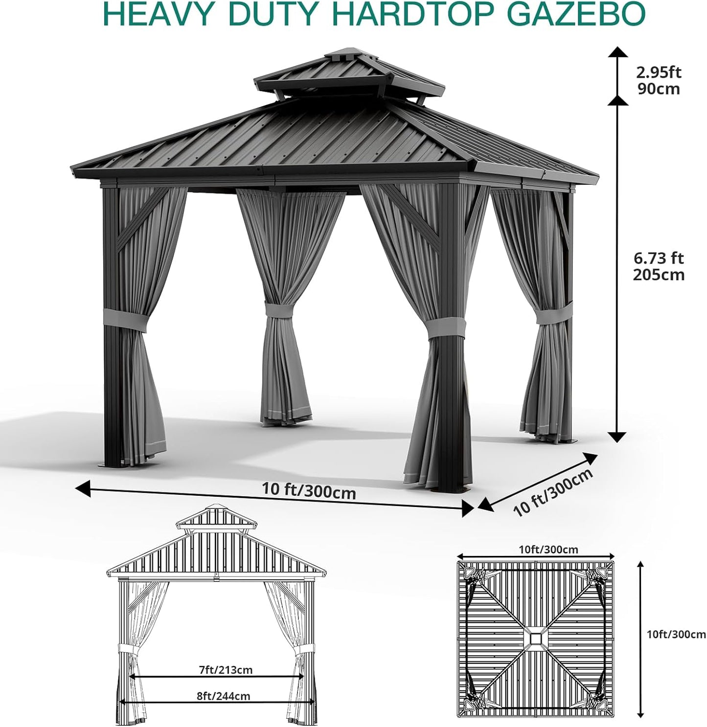 Elegant Outdoor Gazebo 🏖️🪑 – Shade, Style & Privacy for Patio & Garden!