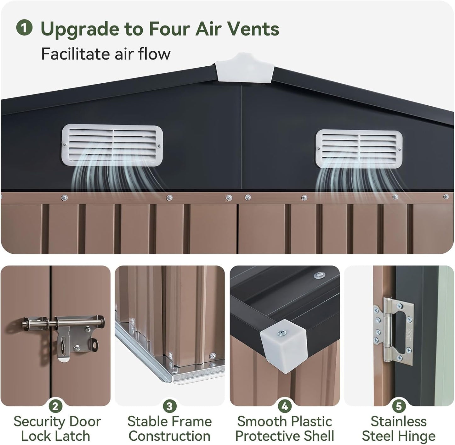 Secure Outdoor Storage Shed 🏡🔒 Keep Your Backyard Tidy & Organized!