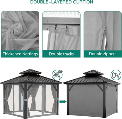 Elegant Outdoor Gazebo 🏖️🪑 – Shade, Style & Privacy for Patio & Garden!