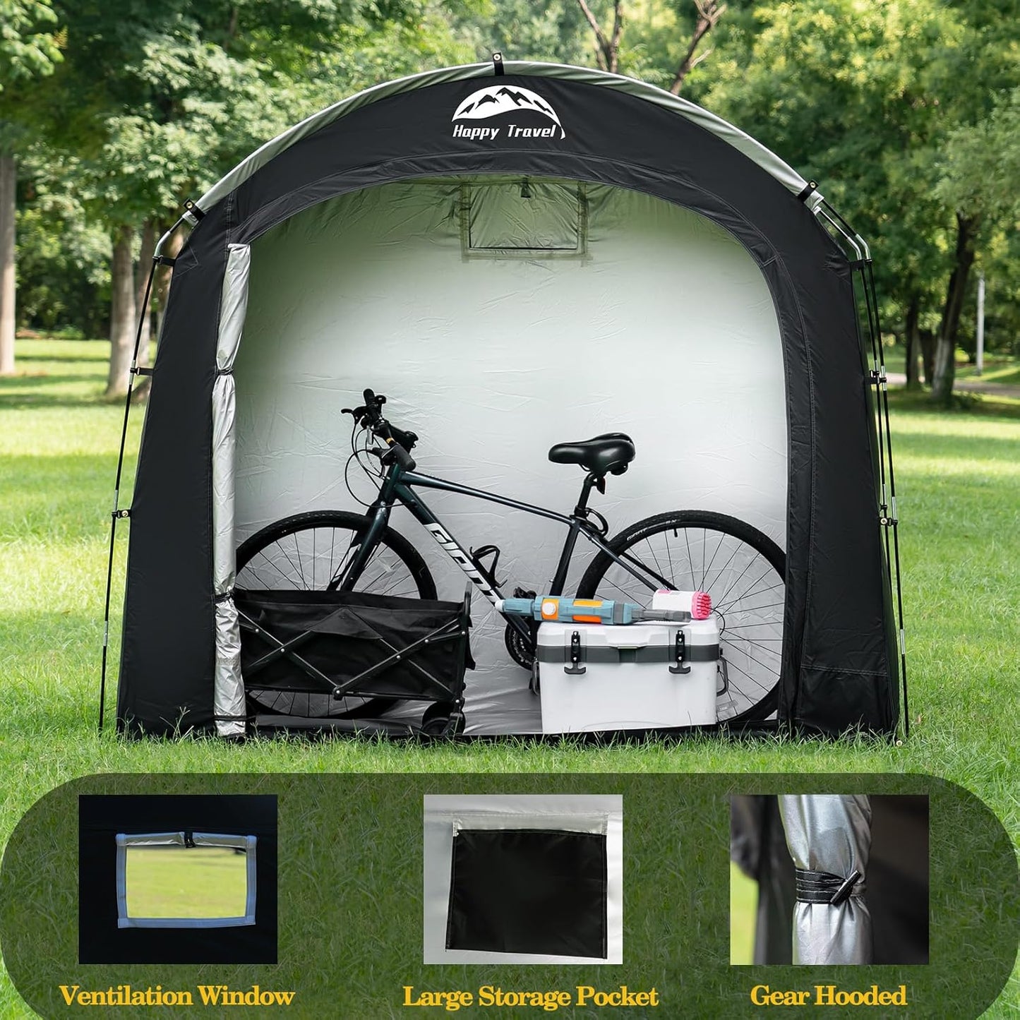 Adventure-Ready Bike Tent 🌄🏍️ – Stay Dry & Protected Anywhere! ☔