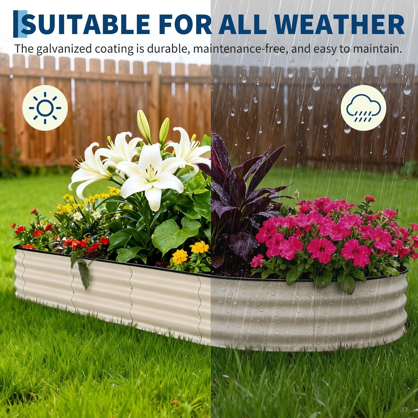 🍅 Harvest Freshness at Home – 8x4ft Durable Metal Raised Garden Bed 🌿