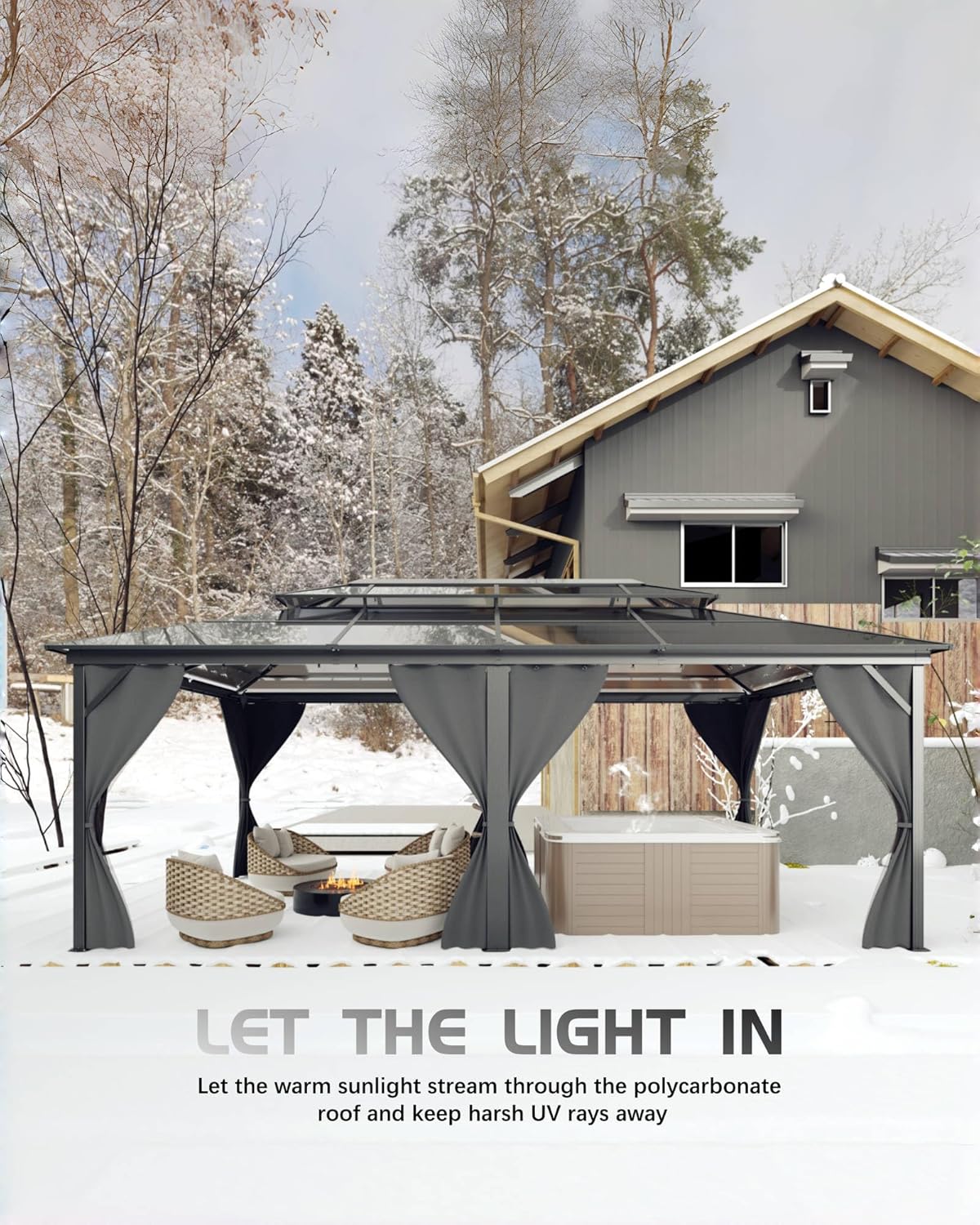 Stylish Backyard Pavilion 🌳✨ – Sturdy, Weatherproof, & Modern Design