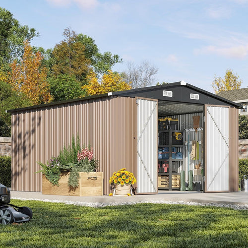 Secure Outdoor Storage Shed 🏡🔒 Keep Your Backyard Tidy & Organized!